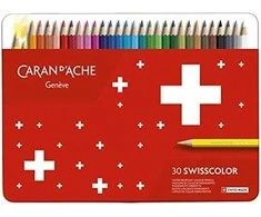 Caran D'ache Caran d`Arche SARAN D 'ACHE Svisscolor, metalinė dėžutė, 30 vnt.