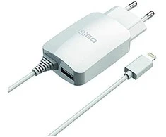 Įkroviklis 2GO 2GO Įkroviklis 12W Lightning + 1x USB, laidas 1,4 m, baltas