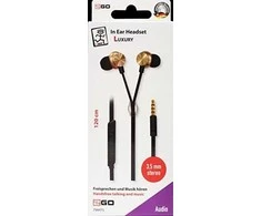 2GO In-Ear Stereo-Ausinės "Luxury" - auksinės spalvos, Zipper-Style