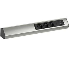 Bachmann BACHMANN CASIA 2 3xCEE7/3 1xUSB A/C 22W 2,0m AEH, nerūdijančio plieno išvaizda