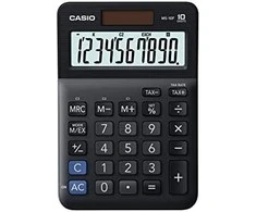 Casio Calculator MS 10 F, juoda, plieno, valiutos konvertavimo funkcija, %, PVM