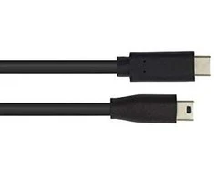 GoodConnections Good Connections Anschlusskabel 1m USB 2.0 USB-C zu USB 2.0 Mini-B juodas