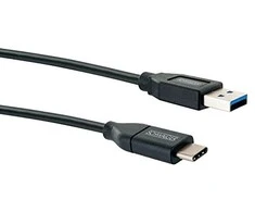 USB kabelis Schwaiger USB-A - USB-C 0,5 m Juodas (LK050C 533)