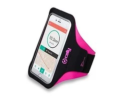 Dėklas CELLY ARMBAND UP TO 6.2" Juodas/Rožinis