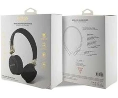 Guess PU Leather 4G Metal Logo belaidės ausinės juodos spalvos