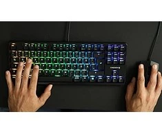Klaviatūra CHERRY G80-3000N RGB TKL MX tylūs raudoni jungikliai, DE-išdėstymas, juodas