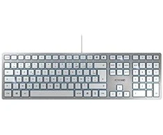 Klaviatūra Cherry KC 6000 SLIM / BE / Sidabrinis/Baltas