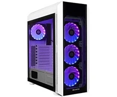 CHIEFTEC Scorpion 3 Baltas leidimo ATX žaidimai su 4x120 A-RGB ventiliatoriumi 2 grūdinto stiklo šonuose ir priekyje