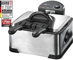 Keptuvė Clatronic FR 3195 (4 l, 2000 W, inox spalvos)