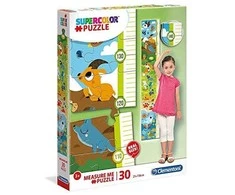 Clementoni supercolor dėlionė - ūgio matuoklis "Cutie Animals 30pcs