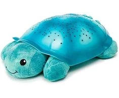 Cloud B Twinkling Twilight Turtle grojantis ir šviečiantis migdukas, mėlynos spalvos