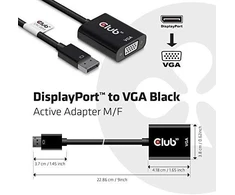 Club 3D Club3D adapteris aktyvus DisplayPort į VGA
