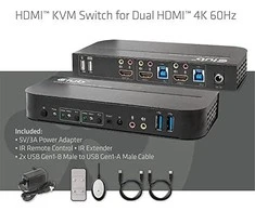 Club 3D Club3D tinklo jungiklis – jungiklis, HDMI KVM jungiklis – dvigubas HDMI 4K 60Hz