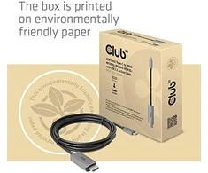 Club 3D CLUB3D USB Gen2 Type-C į HDMI 4K120Hz 8K60Hz HDR10 su DSC1.2 aktyviu M/M 3 m / 9,84 pėdų kabeliu