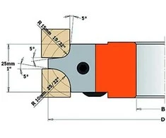 Frezavimo galva CMT 694.003.35; 113x25x35mm