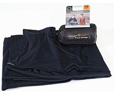 Kelioninė antklodė COCOON Merino Wool/Silk Travel Blanket - Mėlyna