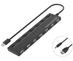 HUB USB Conceptronic CONTROLRONIC USB- Hub 2.0 - > 7x2.0 extra o.įkroviklis sw