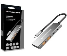 Adapteris AV Conceptronic CONCEPTRONIC dokas USB-C->2xUSB-C,2xUSB-A,100WPD o.N.0.25m gr