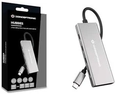 Adapteris AV Conceptronic CONCEPTRONIC dokas USB-C->4xUSB-C,3xUSB-A,100WPD o.N.0.25m gr