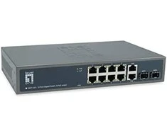 Šakotuvas Level One Jungiklis LevelOne 10x GE GEP- 1221 2xGSFP 19 "150W 8xPoE +