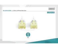 Digitus DIGITUS CAT 6A U/FTP Slim Patch kabelis 3m pilkas