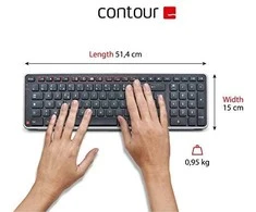 Contour Design Contour Balance Klaviatūra su laidu DE-išdėstymas juodas retail