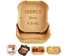 Cosori Popierinės formos karšto oro gruzdintuvėms 100 vnt (20cm - 4,5-6L)