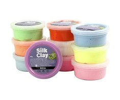 Silk Clay Šilko molis – pagrindinės spalvos (10 x 40 g) (79146)