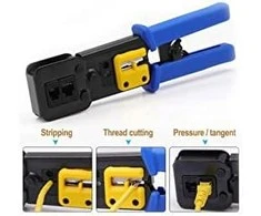Kabelių užspaudimo įrankis Equip su pjaustytuvu RJ45 RJ11, RJ12 Cat.5e, Cat.6/A
