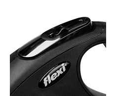 Flexi New Classic XS pavadėlis šunims iki 12kg juostinis 3m juodos spalvos