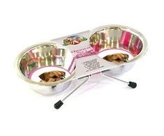 Croci Dubenėliai metaliniai su stovu 2x950ml/16cm