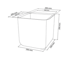 Keter vazonas Cube Planter, 21,5 l, grafito