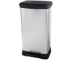 CURVER šiukšliadėžė su pedalu 23 l + 23 l / IML metalinė