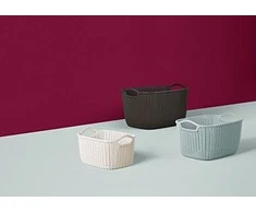 Daiktadėžė CURVER KNIT, 8 l, balta, 30×22×17 cm