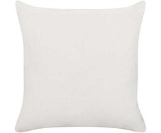 Beliani Lumarko Cotton dekoratyvinė pagalvė su geometriniu raštu 45 x 45 cm balta ir geltona WOODI!