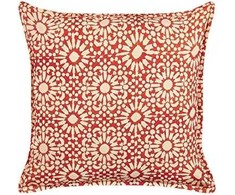 Beliani Lumarko Cotton dekoratyvinė pagalvė su geometriniu raštu 45 x 45 cm raudona CEIBA!