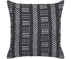 Beliani Lumarko Cotton dekoratyvinė pagalvė su geometriniu raštu 45 x 45 cm juodai balta BENZOIN!
