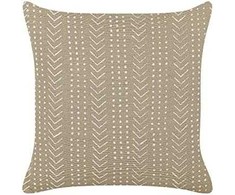Beliani Lumarko Cotton dekoratyvinė pagalvė su geometriniu raštu 45 x 45 cm smėlio-pilka SENECIO!