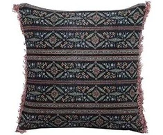 Beliani Lumarko Gėlių aksominė dekoratyvinė pagalvė su kutais 45 x 45 cm įvairiaspalvė RUTA!