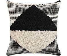 Beliani Lumarko Medvilnė dekoratyvios pagalvės geometrinis modelis 50 x 50 cm juodas KHORA!