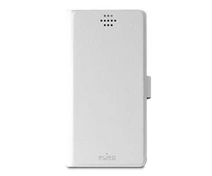 PURO Uniwallet Bi-Color – universalus 360° pasukamas dėklas su kortelių lizdais, XXL dydis (balta)
