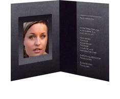 Nuotraukų rėmelis 1x100 Daiber Folders Passport Photo juoda/sidabrinė 31x42 mm