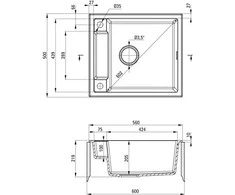 Plautuvė Deante Magnetic ZRM_N103, granitas