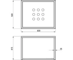 Deante Pakabinama vonios kambario konsolė - 60x50 cm CSW X60A 5908212079157