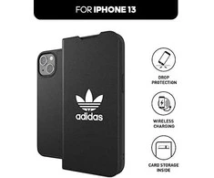 Adidas OR Booklet Dėklas BASIC Apple iPhone 136,1″ juodos spalvos baltos spalvos 47086