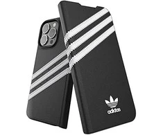 Adidas OR Booklet Dėklas PU Apple iPhone 13 Pro/ 13 6,1″ juodos spalvos baltos spalvos 47112