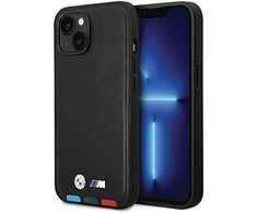 Apple iPhone 14 BMW odinis dėklas Stamp Tricolor (BMHCP14S22PTDK) juodos spalvos