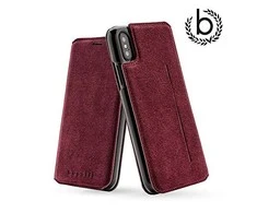 Dėklas Bugatti BookCover Parigi Phone X/Xs raspbery 29866