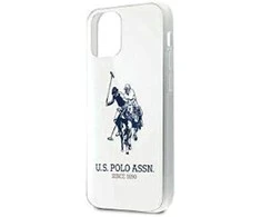 Us Polo Assn US Polo USHCP12STPUHRWH Apple iPhone 12 mini 5,4" telefono dėklas baltos spalvos Shiny Big Logo