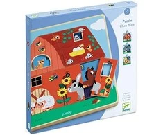 Djeco 3 sluoksnių medinė dėlionė - Pas Moo ( DJ01482 )